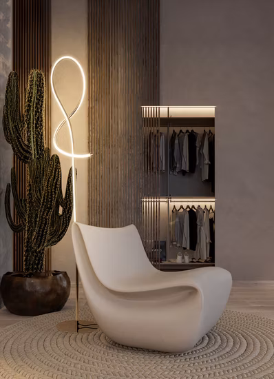Candeeiro de pé moderno e simples nórdico para decoração de hotel