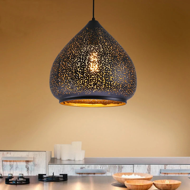 Modern Iron Art Drop Light Energy Saving Light Decoration Moroccan Hanging Pendant Lamp (WH-DC-67)