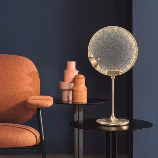 Luz moderna de luxo simples candeeiro mesa villa sala estar estudo quarto vidro led candeeiro mesa (wh