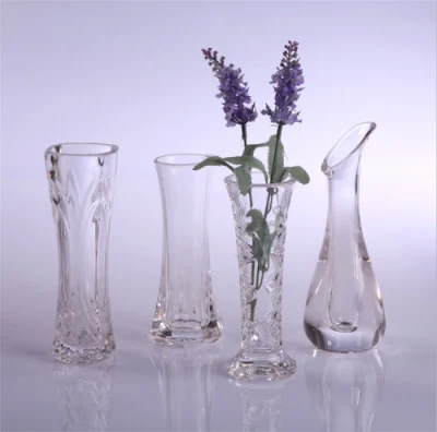 Vaso de flores de 18 cm sem alça para um grande ramo de flores em forma de bola em relevo Vaso de resina com cilindro de design agradável Vaso de vidro transparente para casa, escritório, casamento